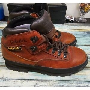 Cabelas Gore-Tex Hiking Boots Mens Leather Lace Up Waterproof Outdoor 9.5